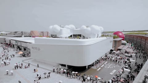 Le pavillon et son nuage sur le toit