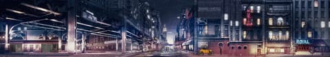 New York sous la pluie, au temps des premières automobiles